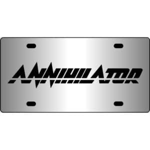 Annihilator Band Logo Mirror License Plate