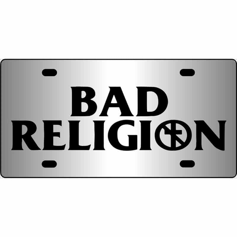 Bad Religion Band Logo Mirror License Plate