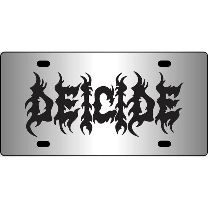 Deicide Band Logo Mirror License Plate