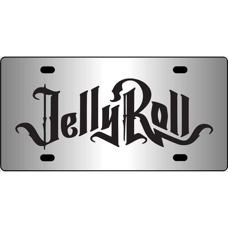 Jelly Roll Mirror License Plate