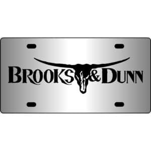 Brooks & Dunn Logo Mirror License Plate