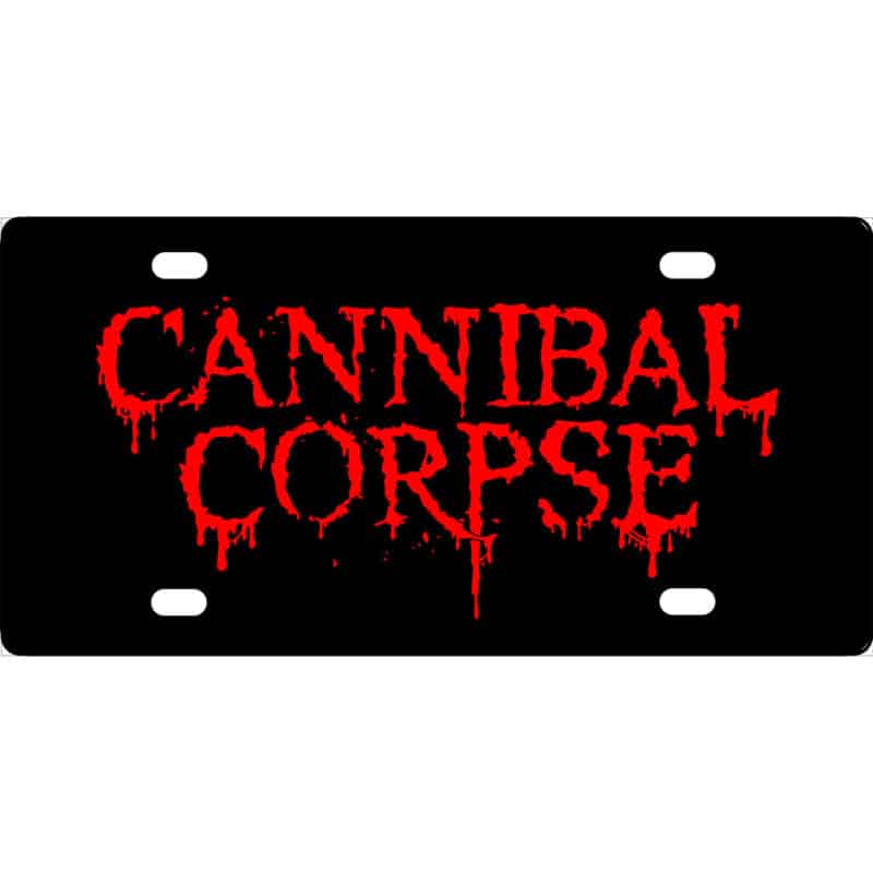 Cannibal Corpse Band Logo License Plate