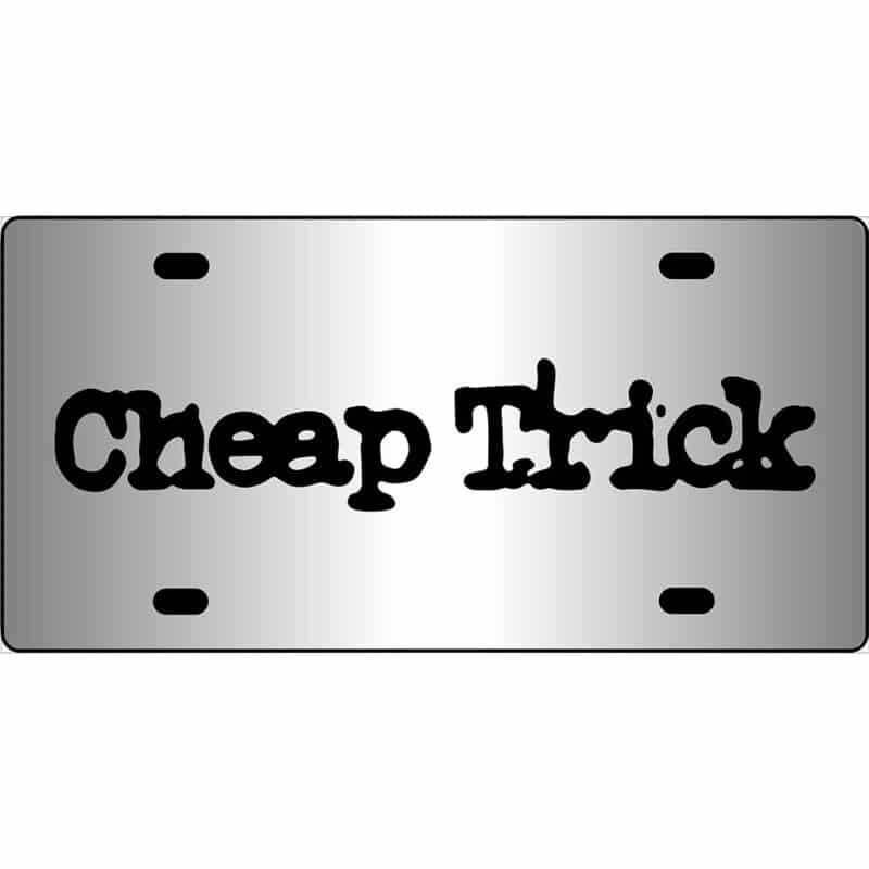 Cheap Trick Logo Mirror License Plate