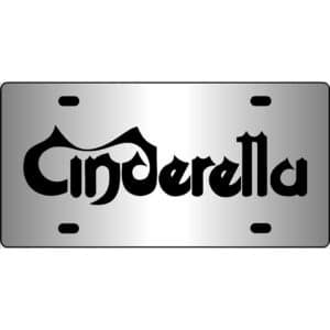 Cinderella Band Logo Mirror License Plate