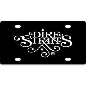 Dire Straits Logo License Plate