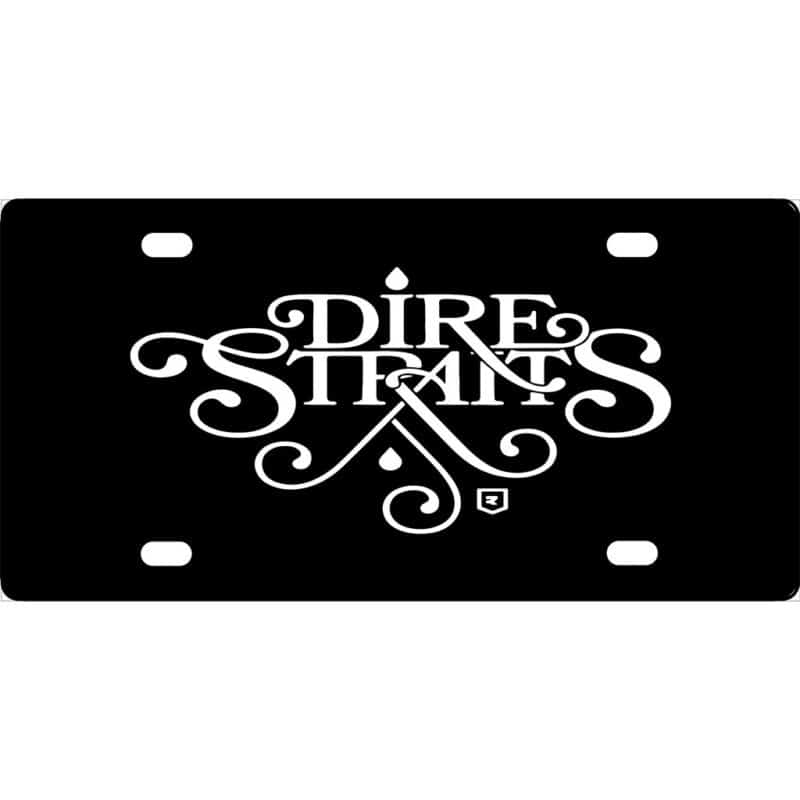 Dire Straits Logo License Plate