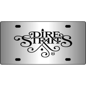 Dire Straits Logo Mirror License Plate