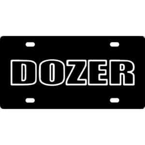 Dozer Band Logo License Plate