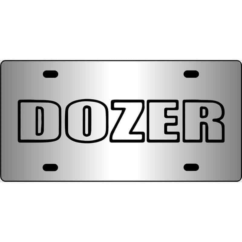 Dozer Band Logo Mirror License Plate