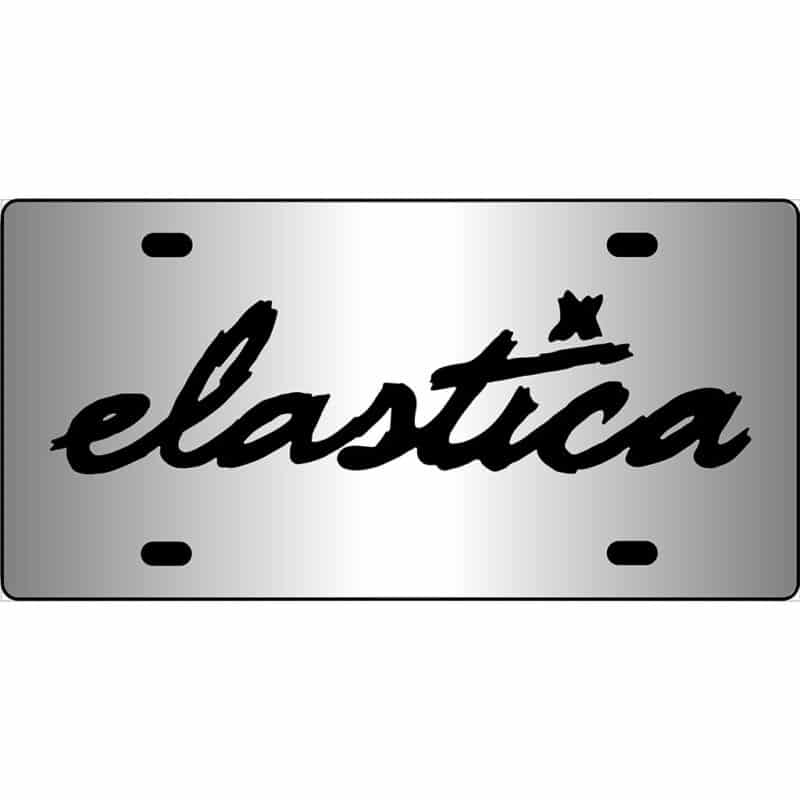 Elastica Band Logo Mirror License Plate