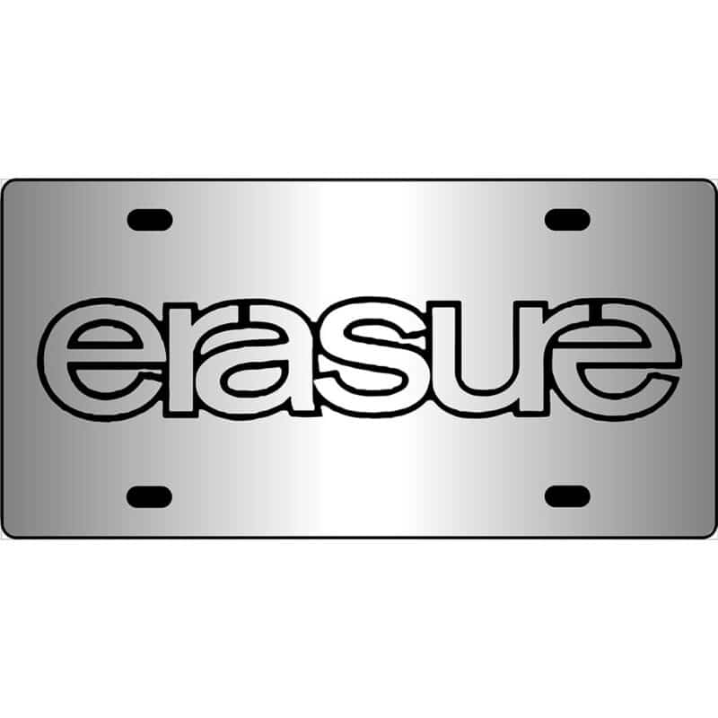 Erasure Band Logo Mirror License Plate