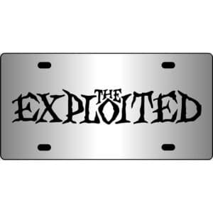 Exploited Band Logo Mirror License Plate