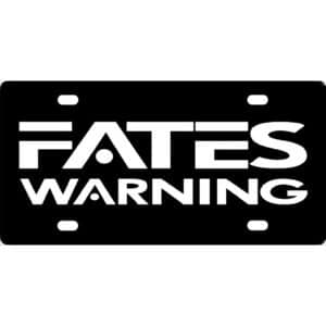 Fates Warning Band Logo License Plate