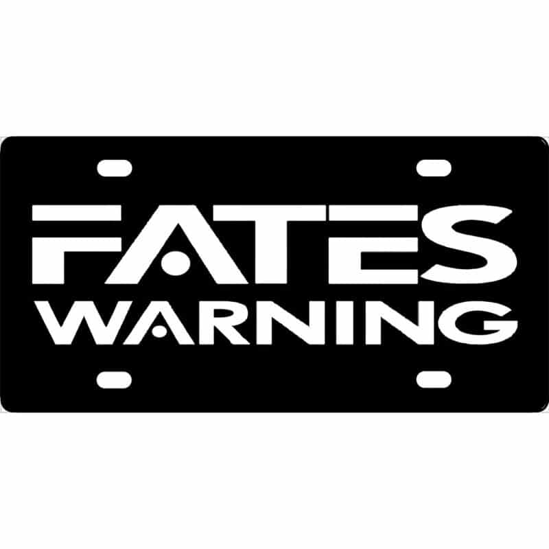 Fates Warning Band Logo License Plate