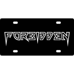 Forbidden Band Logo License Plate