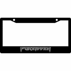 Forbidden Band Logo License Plate Frame