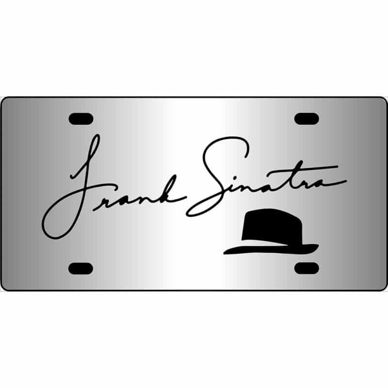 Frank Sinatra Mirror License Plate