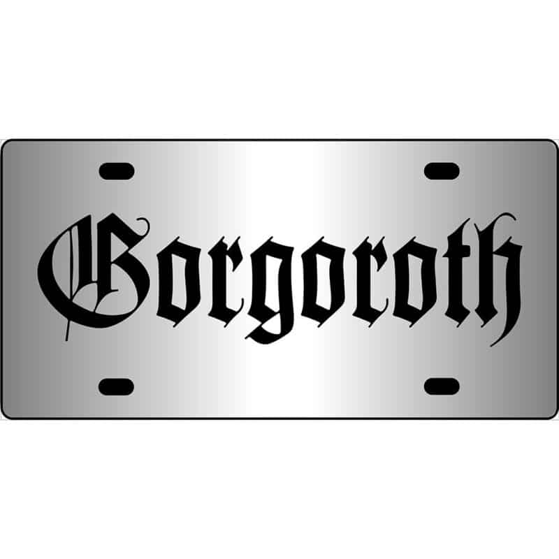 Gorgoroth Band Logo Mirror License Plate