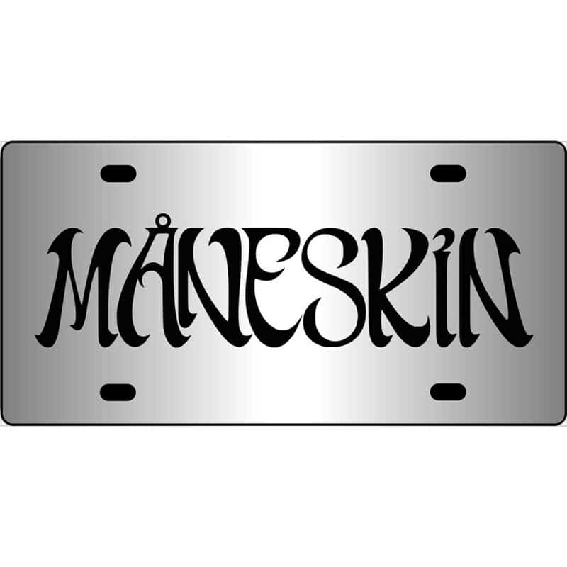 Maneskin Band Logo Mirror License Plate