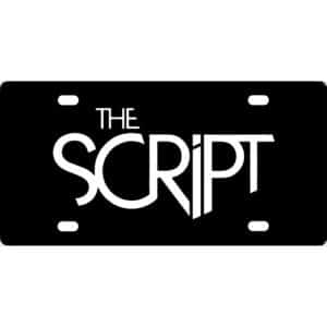 The Script Band Logo License Plate