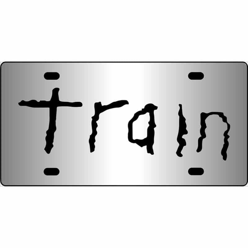 Train Band Logo Mirror License Plate